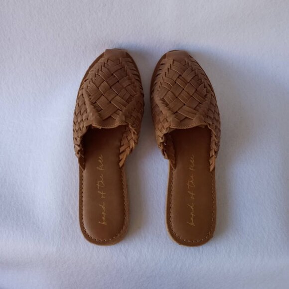 Band of the Free 'Comet' Leather Woven Huarache Mule Size 10 NWOT - Picture 2 of 6